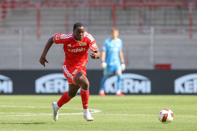 02.08.2026, xtgx, Fussball, Testspiel, 1. FC Union Berlin - Cagliari Calcio v.l. Ilyas Ansah (Union Berlin, 10) (DFL DFB REGULATIONS PROHIBIT ANY USE OF PHOTOGRAPHS as IMAGE SEQUENCES and or QUASI-VIDEO) Berlin
