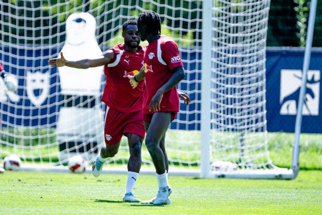 Ridle Baku, (RB Leipzig, ) freut sich ueber sein Tor, RB Leipzig, Fussball, Trainingslager Austria, Saison Vorbereitung, Saison 2026 2027, GER, 04.08.2026, Eibner-Pressefoto Andreas Ulmer RB Leipzig, Fussball, Trainingslager Austria, Saison Vorbereitung, Saison 2026 2027, GER, 04.08.2026, *** Ridle Baku, RB Leipzig, celebrates his goal, RB Leipzig, soccer, training camp in Austria, preseason, 2026–2027 season, GER, August 4, 2026, Eibner Press Photo: Andreas Ulmer, RB Leipzig, soccer, training camp in Austria, preseason, 2026–2027 season, GER, August 4, 2026, Copyright: xEibner-Pressefoto AndreasxUlmerx EP_AUR