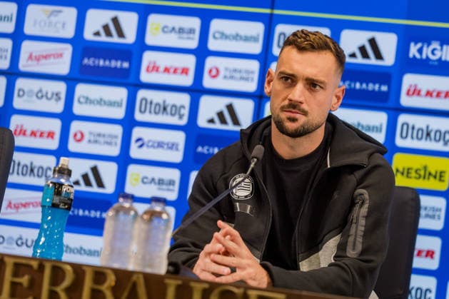 SOCCER - UEFA CL, Fenerbahce vs Sturm ISTANBUL,TURKEY,04.AUG.26 - SOCCER - UEFA Champions League, qualification, Fenerbahce Istanbul vs Sturm Graz, preview, press conference, PK, Pressekonferenz Sturm. Image shows Juergen Heil (Sturm).  GEPAxpictures xMatthiasxTrinkl