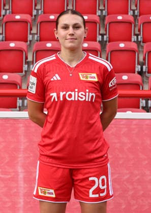 Antonia Halverkamps ; 1.FC Union Berlin FCU Fußball 1.BL Bundesliga Frauen Damen Porträttermin Saison 2026 2027 Headshot, Porträt, Portrait, Vorstellung, Präsentation, Pressetermin, GER 04.08.2026 *** Antonia Halverkamp, 1. FC Union Berlin (FCU), Soccer, Women s Bundesliga, Portrait Session, 2026–2027 Season, Headshot, Portrait, Introduction, Presentation, Press Event, GER 04 08 2026