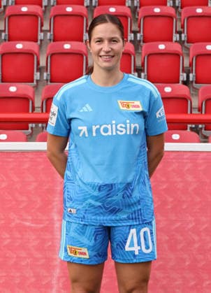 Torwart Sherly Schulz ; 1.FC Union Berlin FCU Fußball 1.BL Bundesliga Frauen Damen Porträttermin Saison 2026 2027 Headshot, Porträt, Portrait, Vorstellung, Präsentation, Pressetermin, GER 04.08.2026 *** Goalkeeper Sherly Schulz 1 FC Union Berlin FCU Soccer 1 BL Women s Bundesliga Women s Team Photo Shoot 2026–2027 Season Headshot, Portrait, Introduction, Presentation, Press Event, GER 04 08 2026