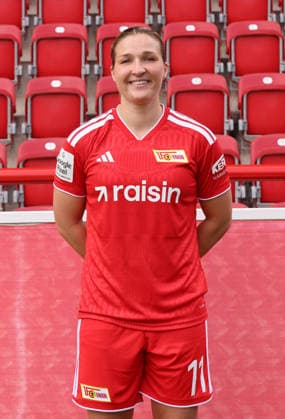 Dina Orschmann ; 1.FC Union Berlin FCU Fußball 1.BL Bundesliga Frauen Damen Porträttermin Saison 2026 2027 Headshot, Porträt, Portrait, Vorstellung, Präsentation, Pressetermin, GER 04.08.2026 *** Dina Orschmann 1 FC Union Berlin FCU Soccer 1 BL Bundesliga Women s League Portrait Session 2026–2027 Season Headshot, Portrait, Introduction, Presentation, Press Event, GER 04 08 2026
