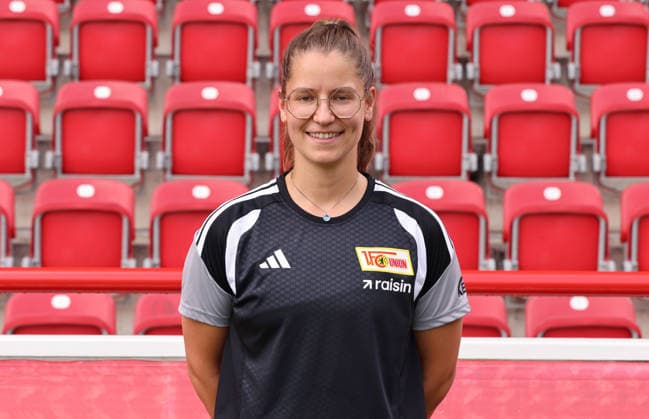 Reha-Trainerrin Monika Kunzelmann; 1.FC Union Berlin FCU Fußball 1.BL Bundesliga Frauen Damen Porträttermin Saison 2026 2027 Headshot, Porträt, Portrait, Vorstellung, Präsentation, Pressetermin, GER 04.08.2026 *** Rehabilitation Coach Monika Kunzelmann, 1. FC Union Berlin (FCU) Women s Soccer, Bundesliga Women, Portrait Session, 2026–2027 Season, Headshot, Portrait, Introduction, Presentation, Press Event, GER 04 08 2026