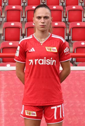 Jill Janssens ; 1.FC Union Berlin FCU Fußball 1.BL Bundesliga Frauen Damen Porträttermin Saison 2026 2027 Headshot, Porträt, Portrait, Vorstellung, Präsentation, Pressetermin, GER 04.08.2026 *** Jill Janssens 1 FC Union Berlin FCU Soccer 1 BL Women s Bundesliga Women s Team Photo Shoot 2026–2027 Season Headshot, Portrait, Introduction, Presentation, Press Event, GER 04 08 2026