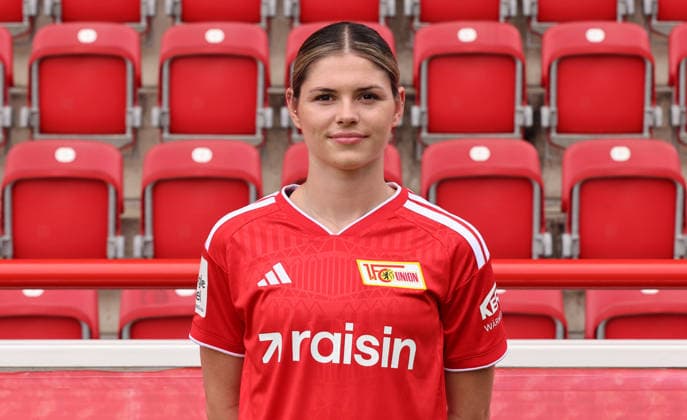 Eileen Campbell ; 1.FC Union Berlin FCU Fußball 1.BL Bundesliga Frauen Damen Porträttermin Saison 2026 2027 Headshot, Porträt, Portrait, Vorstellung, Präsentation, Pressetermin, GER 04.08.2026 *** Eileen Campbell 1 FC Union Berlin FCU Soccer 1 BL Women s Bundesliga Women s Team Photo Shoot 2026–2027 Season Headshot, Portrait, Introduction, Presentation, Press Event, GER 04 08 2026