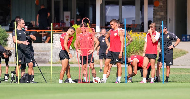04.08.2026, Deutschland, Grassau, Fußball Bundesliga, Saison 2026 2027, Trainingslager VfB Stuttgart, Grischa Prömel *** August 4, 2026, Germany, Grassau, Bundesliga, 2026–2027 season, VfB Stuttgart training camp, Grischa Prömel