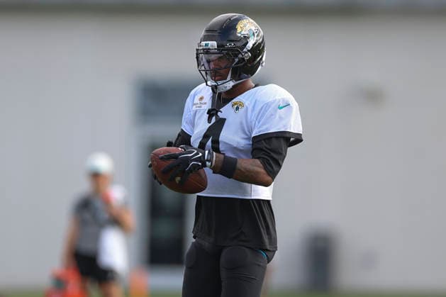 JACKSONVILLE, FL - AUGUST 04: Jacksonville Jaguars cornerback Jarrian Jones (4) during training camp on August 4, 2026 at the Miller Electric Center in Jacksonville, Fl. (Photo by David Rosenblum Icon Sportswire) NFL, American Football Herren, USA AUG 04 Jaguars Training Camp EDITORIAL USE ONLY Icon260804229755