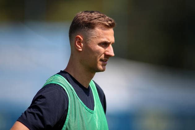 Fussball, Herren, Regionalliga Bayern, Saison 2026 2027, TSV 1860 München, Training Dennis Dressel (TSV 1860 München) Kopf, Portrait, seitlich im Profil *** Soccer, Men s, Bavarian Regional League, 2026–2027 Season, TSV 1860 Munich, Training: Dennis Dressel, TSV 1860 Munich Captain, Portrait, Side Profile