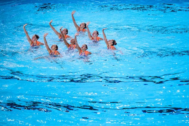 260804 Athletes of team Turkey compete in artistic swimming team technical final during day five of the 2026 European Aquatics Championships on August 4, 2026 in Saint-Denis. Photo: Joel Marklund BILDBYRAN kod JM JM0831 bbeng konstsim artistic swimming 2026 european aquatics championships em Türkiye *** August 4, 2026: Athletes from Team Turkey compete in the artistic swimming team technical final on the fifth day of the 2026 European Aquatics Championships, 2026 in Saint Denis. Photo by Joel Marklund. BILDBYRAN code JM JM0831 bbeng artistic swimming 2026 European Aquatics Championships EM Türkiye  Copyright: JOELxMARKLUND BB260804JM024