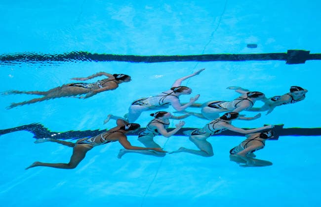 260804 Athletes of team Great Britain compete in artistic swimming team technical final during day five of the 2026 European Aquatics Championships on August 4, 2026 in Saint-Denis. Photo: Joel Marklund BILDBYRAN kod JM JM0831 bbeng konstsim artistic swimming 2026 european aquatics championships em *** August 4, 2026: Athletes from Team Great Britain compete in the artistic swimming team technical final on day five of the 2026 European Aquatics Championships on August 4, 2026 in Saint Denis. Photo by Joel Marklund, BILDBYRAN. Code: JM JM0831 bbeng artistic swimming 2026 European Aquatics Championships EM  Copyright: JOELxMARKLUND BB260804JM032
