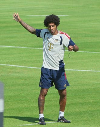 04.08.2026, FC Bayern Muenchen, Training, Saebenerstrasse Muenchen , Fussball, im Bild: Dante (FCBII) *** August 4, 2026, FC Bayern Munich, Practice, Säbenerstrasse, Munich, Soccer, Sports, Pictured: Dante FCBII