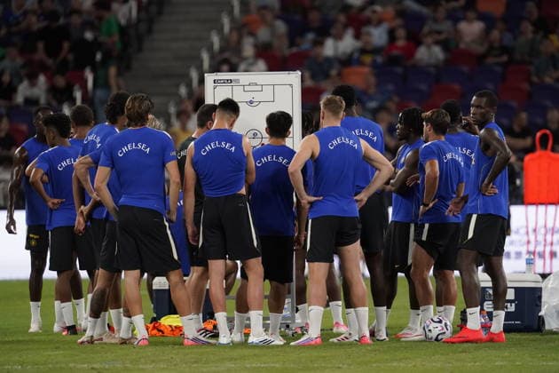 HONGKONG-SOCCER FOOTBALL-FEST Team Chelsea Football Club during open training at Kai Tan Stadium during the Hong Kong Football Festival 2026 in Hong Kong, August 4, 2026. NEXPHER Vernon Yuen HONG KONG