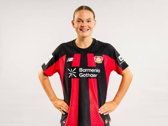 Justine Brandau; Bayer 04 Leverkusen; 1.BL Frauen, Porträttermin 2026 2027, Justine Brandau; Bayer 04 Leverkusen; 1.BL Women, portrait appointment 2026 2027, Leverkusen BayArena NRW Germany