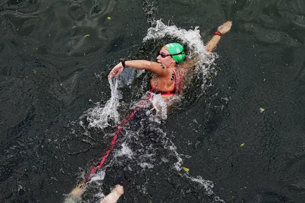 Open Water, Women s 10km,Viktoria MIHALYVARI FARKAS from Hungary, silver medal at the European Aquatics Championships Paris 2026, Paris, August 03, 2026 .  Copyright: xGianxMattiaxD Alberto LaPressex