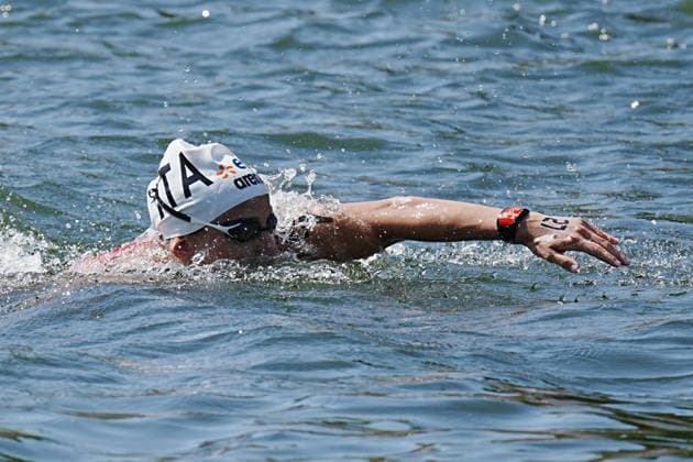Open Water, Women s 10km, Ginevra Taddeucci from Italy, winner of the gold medal at the European Aquatics Championships Paris 2026, Paris, August 03, 2026 .  Copyright: xGianxMattiaxD Alberto LaPressex
