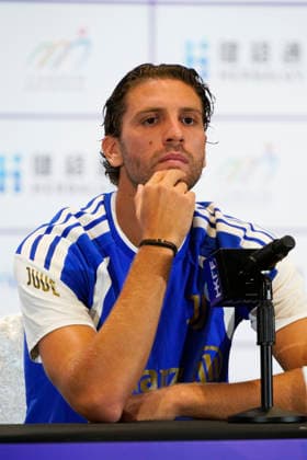 HONGKONG-SOCCER FOOTBALL-FEST Manuel Locatelli of Juventus FC at press conference, PK, Pressekonferenz at Kai Tan Stadium during the Hong Kong Football Festival 2026 in Hong Kong, August 4, 2026. NEXPHER Vernon Yuen HONG KONG