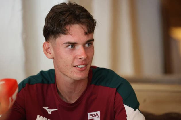 04.08.2026, GER, Fussball, Herren, FC Augsburg, Trainingslager, Achensee, FCA, Medienrunde mit Tim Schnitzer Achenkirch *** August 4, 2026, GER, Soccer, Men s, FC Augsburg, Training Camp, Achensee, FCA, Media Roundtable with Tim Schnitzer in Achenkirch