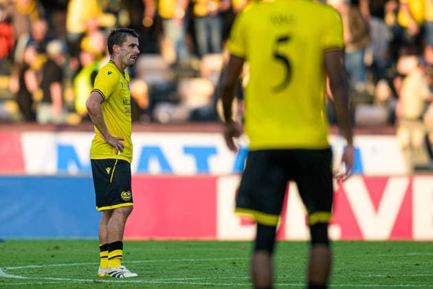 260804 Jesper Gustavsson of Mjällby looks dejected after the Champions League football qualifying match between Mjällby and Slovan Bratislava on August 4, 2026 in Hällevik. Photo: Christoffer Borg Mattisson BILDBYRAN COP 261 CB0545 fotboll football soccer fotball uefa champions league champions league mjällby slovan bratislava bbeng depp *** August 4, 2026: Jesper Gustavsson of Mjällby looks dejected after the Champions League soccer qualifying match between Mjällby and Slovan Bratislava on August 4, 2026 in Hällevik. Photo by Christoffer Borg Mattisson, BILDBYRAN COP 261 CB0545 soccer football UEFA Champions League Mjällby Slovan Bratislava bbeng depp  Copyright: CHRISTOFFERxBORGxMATTISSON BB260804CB126