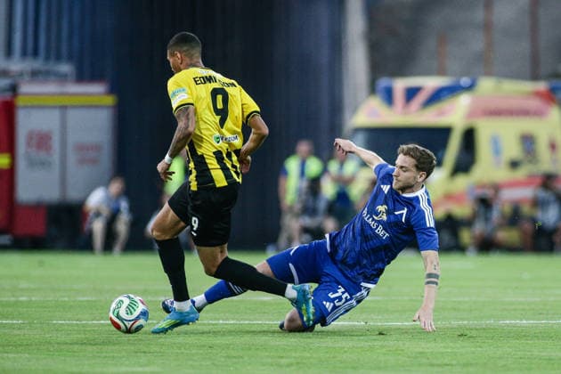 IPA87238006 - Levski s Serginho in action against Kairat s Edmilson during the Champions League qualifying match between PFC Levski Sofia and FC Kairat Almaty at Vivacom Arena Georgi Asparuhov in Sofia, Bulgaria, on August 4, 2026  Copyright: xIvanxSxIvanov IPAxSportx xx 87238006