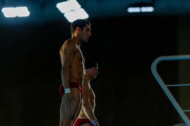 SWIMMING - EAC 2026 PARIS,FRANCE,04.AUG.26 - SWIMMING - European Aquatics Championships Paris 2026, diving, 10m synchronised platform, men. Image shows Dariush Lotfi and Anton Knoll (AUT).  GEPAxpictures xPhilippxBrem