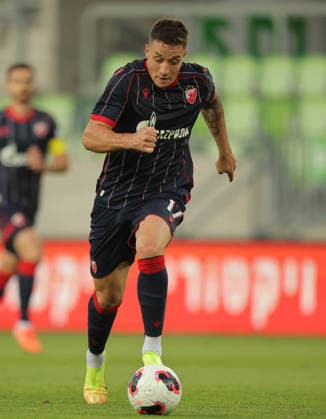 Crvena Zvezda v Hapoel Beer Sheva, UEFA Champions League third qualifying round, first leg, Season 2026 2027 Szombathely, Hungary. 4th August, 2026. Crvena Zvezda s Bruno Duarte Da Silva during the UEFA Champions League third qualifying round, first leg football match between Crvena Zvezda (Red Star) and Hapoel Be er Sheva at the Haladas Stadium on August 4, 2026 in Szombathely, Hungary. Szombathely Hungary Copyright: xPedjaxMilosavljevicx x