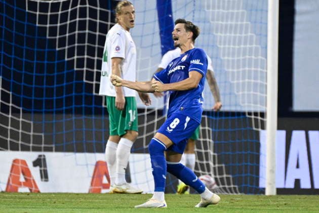 Croatia, Zagreb, 040826. Maksimir Stadium. Football match of the third round of UEFA Champions League qualification, GNK Dinamo - FK Kauno Zalgiris. In the photo: Miha Zajc. Photo: Goran Mehkek CROPIX Zagreb Croatia Copyright: xxGoranxMehkekx gm_dinamo_kauno39-040826_2