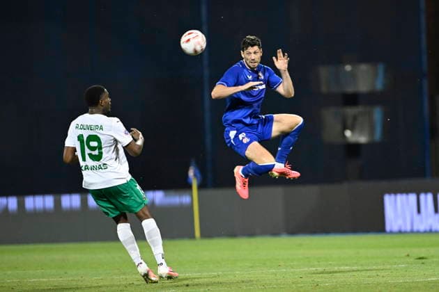 Croatia, Zagreb, 040826. Maksimir Stadium. Football match of the third round of UEFA Champions League qualification, GNK Dinamo - FK Kauno Zalgiris. In the photo: Scott McKenna. Photo: Goran Mehkek CROPIX Zagreb Croatia Copyright: xxGoranxMehkekx gm_dinamo_kaun53-040826
