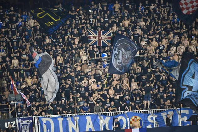 Croatia, Zagreb, 040826. Maksimir Stadium. Football match of the third round of UEFA Champions League qualification, GNK Dinamo - FK Kauno Zalgiris. Photo: Goran Mehkek CROPIX *** Local Caption *** Zagreb Croatia Copyright: xxGoranxMehkekx gm_dinamo_kauno54-040826