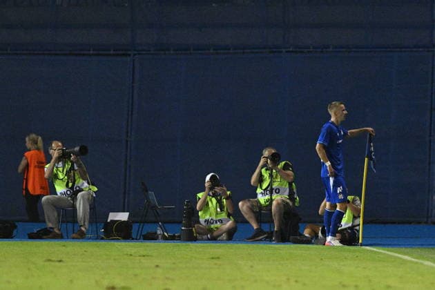 Croatia, Zagreb, 040826. Maksimir Stadium. Football match of the third round of UEFA Champions League qualification, GNK Dinamo - FK Kauno Zalgiris. In the photo: Luka Stojkovic. Photo: Damir Krajac CROPIX Copyright: xxDamirxKrajacx dk_dinamo_kaun69-040826