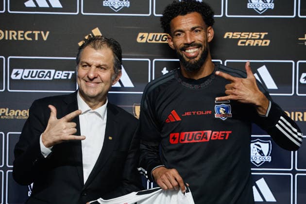 Futbol, Presentacion oficial de Vozinha El nuevo portero de Colo Colo Josimar Jose Evora Dias, mas conocido como Vozinha es presentado oficialmente para unirse al plantel este segundo semestre 04 08 2026 Diego Martin Photosport Football, Presentation of Vozinha The new goalkeeper of Colo Colo Josimar Jose Evora Dias, alias Vozinha, is presented officially 04 08 2026 Diego Martin Photosport Presentacion de Vozinha en Colo Colo 