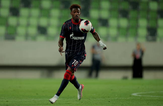 Crvena Zvezda v Hapoel Beer Sheva, UEFA Champions League third qualifying round, first leg, Season 2026 2027 Szombathely, Hungary. 4th August, 2026. Crvena Zvezda s Muhammed Cham during the UEFA Champions League third qualifying round, first leg football match between Crvena Zvezda (Red Star) and Hapoel Be er Sheva at the Haladas Stadium on August 4, 2026 in Szombathely, Hungary. Szombathely Hungary Copyright: xPedjaxMilosavljevicx x