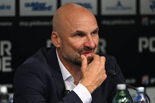 Croatia, Zagreb, 040826. Maksimir Stadium. press conference, PK, Pressekonferenz after the match of the third qualifying round of the UEFA Champions League, GNK Dinamo - FK Kauno Zalgiris. In the photo: Zeljko Sopic. Photo: Damir Krajac CROPIX Copyright: xxDamirxKrajacx konferencija_sopic4-040826