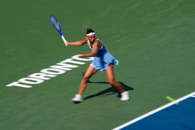 National Bank Open 2026 - Day 4 TORONTO, CANADA - AUGUST 4 : Marta Kostyuk of Ukraine in action against Katherine Sebov of Canada in the round of 64 during the WTA, Tennis Damen 1000 National Bank Open in Toronto, Ontario, Canada on August 4, 2026. Mert Alper Dervis Anadolu Ontario Canada. Editorial use only. Please get in touch for any other usage.  Copyright: x2026xAnadoluxMertxAlperxDervisx