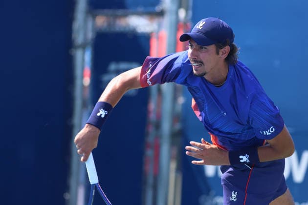 ATP, Tennis Herren Masters 1000 National Bank Open Montreal 2026 - Round of 64 - Day 4 Alexei Popyrin of Australia plays a forehand during the Men™s Singles round of 64 match against Roman Andres Burruchaga of Argentina on day 4 of the ATP Masters1000 National Bank Open at IGA Stadium. on August 4, 2026, in Montreal, Canada. (Photo by Horacio Zamora Eyepix Group) Copyright: xHoracioxZamorax xEyepixxGroupx HZ_04082026_193809