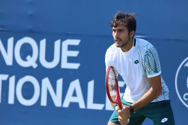 ATP, Tennis Herren Masters 1000 National Bank Open Montreal 2026 - Round of 64 - Day 4 Roman Andres Burruchaga of Argentina looks on during the Men™s Singles round of 64 match against Alexei Popyrin of Australia on day 4 of the ATP Masters1000 National Bank Open at IGA Stadium. on August 4, 2026, in Montreal, Canada. (Photo by Horacio Zamora Eyepix Group) Copyright: xHoracioxZamorax xEyepixxGroupx HZ_04082026_193822
