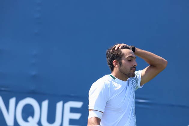 ATP, Tennis Herren Masters 1000 National Bank Open Montreal 2026 - Round of 64 - Day 4 Roman Andres Burruchaga of Argentina reacts during the Men™s Singles round of 64 match against Alexei Popyrin of Australia on day 4 of the ATP Masters1000 National Bank Open at IGA Stadium. on August 4, 2026, in Montreal, Canada. (Photo by Horacio Zamora Eyepix Group) Copyright: xHoracioxZamorax xEyepixxGroupx HZ_04082026_193824