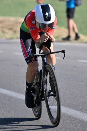 04.08.2026 --- Lacets de Marsannay, Frankreich --- Radsport --- Tour De France Femmes --- 4. Etappe Einzelzeitfahren von Gevrey-Chambertin nach Dijon --- --- Kim Le Court Pienaar (AG Insurance - Soudal Team) Tour De France Femmes stage 4 *** August 4, 2026, Lacets de Marsannay, France, Cycling, Tour de France Femmes, Stage 4: Individual Time Trial from Gevrey-Chambertin to Dijon, Kim Le Court Pienaar, AG Insurance Soudal Team, Tour de France Femmes, Stage 4