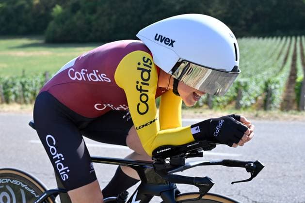 04.08.2026 --- Lacets de Marsannay, Frankreich --- Radsport --- Tour De France Femmes --- 4. Etappe Einzelzeitfahren von Gevrey-Chambertin nach Dijon --- --- Malwina Mul (Cofidis) Tour De France Femmes stage 4 *** August 4, 2026, Lacets de Marsannay, France, Cycling, Tour de France Femmes, Stage 4, Individual Time Trial from Gevrey-Chambertin to Dijon, Malwina Mul, Cofidis, Tour de France Femmes, Stage 4