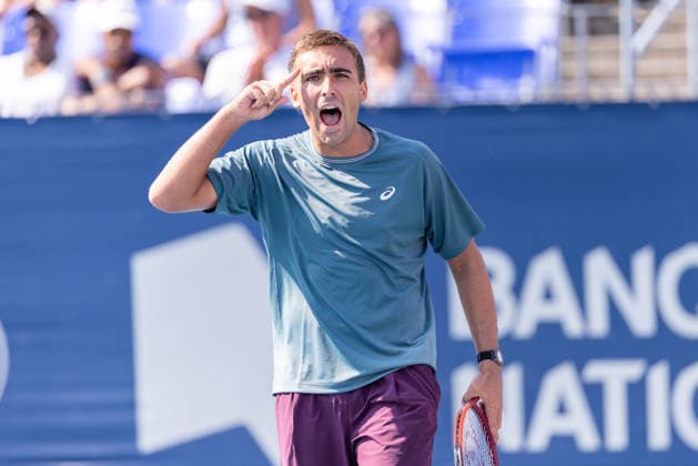 August 4, 2026, Montreal, Quebec, Canada: DANIEL MERIDA from Spain reactionin match against Liam Draxl from Canada in first round at Canadian Open at IGA stadium in Montreal, Quebec, Canada on 2026-08-04 Montreal Canada - ZUMAl189 20260804_zsp_l189_082 Copyright: xYannickxLegarex