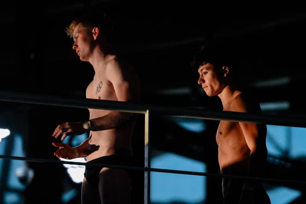Luis Carlo Avila Sanchez of Germany, J.S. Eikermann Gregorchuk of Germany compete in the Diving Men s 10m Platform Final during the European Aquatics Championships at the Olympic Aquatic Center in Paris (France), August 4, 2026. Andrea Staccioli