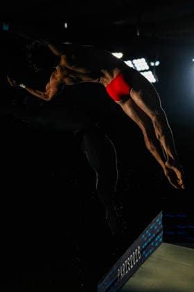 Anton Knoll of Austria, Dariush Lotfi of Austria compete in the Diving Men s 10m Platform Final during the European Aquatics Championships at the Olympic Aquatic Center in Paris (France), August 4, 2026. Andrea Staccioli