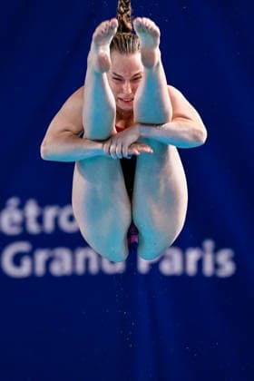 Lena Corona Hentschel of Germany competes in the Diving Women s 3m Springboard Final during the European Aquatics Championships at the Olympic Aquatic Center in Paris (France), August 4, 2026. Andrea Masini Deepbluemedia Insidefoto