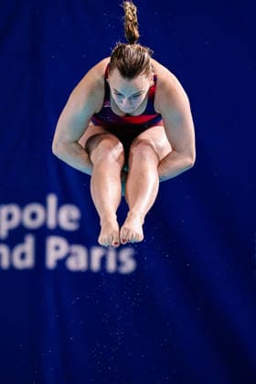 Lena Corona Hentschel of Germany competes in the Diving Women s 3m Springboard Final during the European Aquatics Championships at the Olympic Aquatic Center in Paris (France), August 4, 2026. Andrea Masini Deepbluemedia Insidefoto