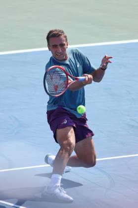 ATP, Tennis Herren Masters 1000 National Bank Open Montreal 2026 - Round of 64 - Day 4 Daniel Merida of Spain plays a forehand during the Men™s Singles round of 64 match against Liam Draxl of Canada on day 4 of the ATP Masters1000 National Bank Open at IGA Stadium. on August 4, 2026, in Montreal, Canada. (Photo by Horacio Zamora Eyepix Group) Copyright: xHoracioxZamorax xEyepixxGroupx HZ_04082026_193853