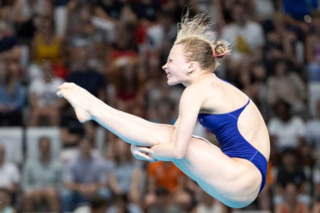 Women 3m springboard diving final European Aquatics Championships - Saint-Denis Ukraine s diver Kseniia Bochek competes in the women’s 3m springboard diving final event during the LEN European Aquatics Championships, at the Olympic Aquatics Centre in Saint-Denis, northeastern suburbs of Paris, on August 4, 2026. Photo by Raphael Lafargue ABACAPRESS.COM Saint-Denis France  Copyright: xLafarguexRaphael ABACAx