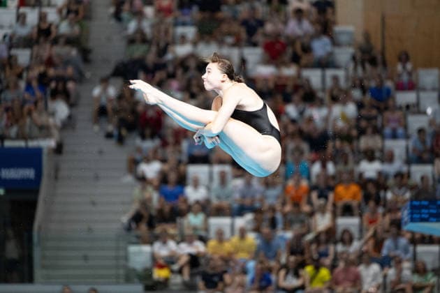 Women 3m springboard diving final European Aquatics Championships - Saint-Denis Britain s diver Yasmin Harper competes in the women’s 3m springboard diving final event during the LEN European Aquatics Championships, at the Olympic Aquatics Centre in Saint-Denis, northeastern suburbs of Paris, on August 4, 2026. Photo by Raphael Lafargue ABACAPRESS.COM Saint-Denis France  Copyright: xLafarguexRaphael ABACAx