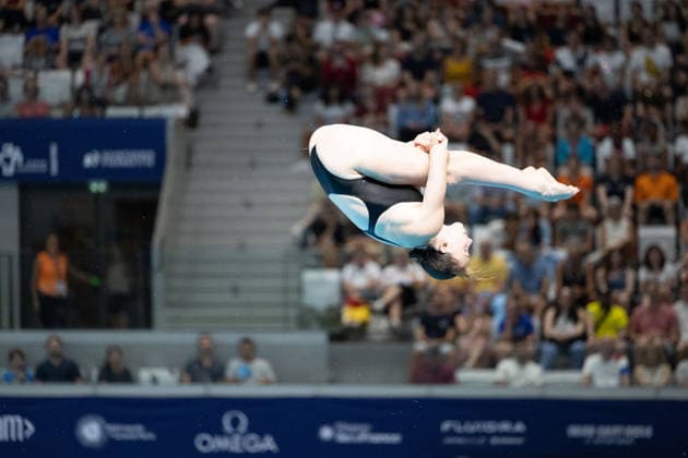 Women 3m springboard diving final European Aquatics Championships - Saint-Denis Britain s diver Yasmin Harper competes in the women’s 3m springboard diving final event during the LEN European Aquatics Championships, at the Olympic Aquatics Centre in Saint-Denis, northeastern suburbs of Paris, on August 4, 2026. Photo by Raphael Lafargue ABACAPRESS.COM Saint-Denis France  Copyright: xLafarguexRaphael ABACAx