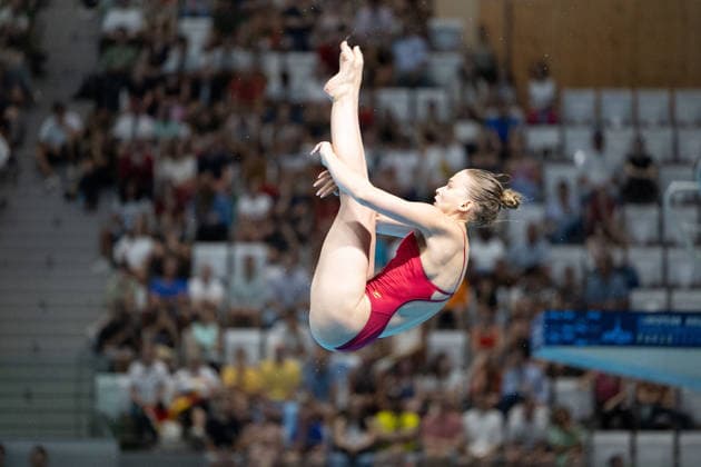 Women 3m springboard diving final European Aquatics Championships - Saint-Denis Germany s diver Jette Muller competes in the women’s 3m springboard diving final event during the LEN European Aquatics Championships, at the Olympic Aquatics Centre in Saint-Denis, northeastern suburbs of Paris, on August 4, 2026. Photo by Raphael Lafargue ABACAPRESS.COM Saint-Denis France  Copyright: xLafarguexRaphael ABACAx