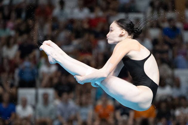 Women 3m springboard diving final European Aquatics Championships - Saint-Denis Neutral Athletes diver Elizaveta Kuzina competes in the women’s 3m springboard diving final event during the LEN European Aquatics Championships, at the Olympic Aquatics Centre in Saint-Denis, northeastern suburbs of Paris, on August 4, 2026. Photo by Raphael Lafargue ABACAPRESS.COM Saint-Denis France  Copyright: xLafarguexRaphael ABACAx