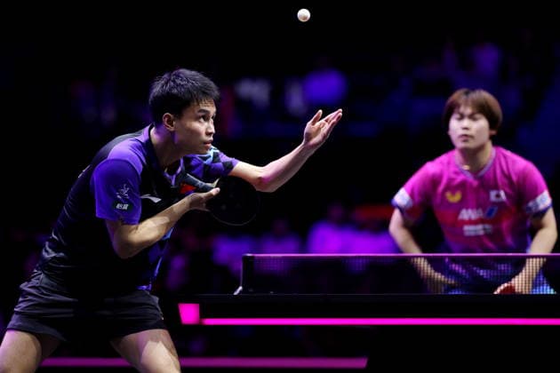 (L-R) Zhou Qihao (CHN), Sora Matsushima (JPN), AUGUST 4, 2026 - Table tennis, Tischtennis : WTT Champions Yokohama 2026 Men s singles round of 32 at Yokohama BUNTAI, Kanagawa, Japan. Noxthirdxpartyxsales  aflo_340073533 NaokixNishimurax